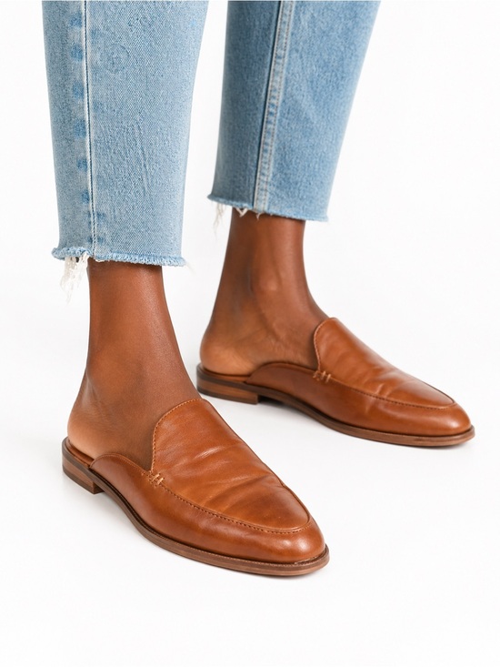 Madden Girl Shoes - Madden Girl Brown Leather Slip-On Loafers